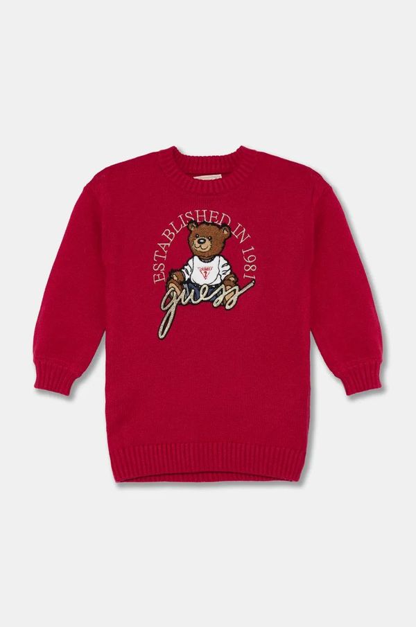 Guess Haljina Guess boja: ružičasta, mini, ravna, K4BK07 Z3GS0