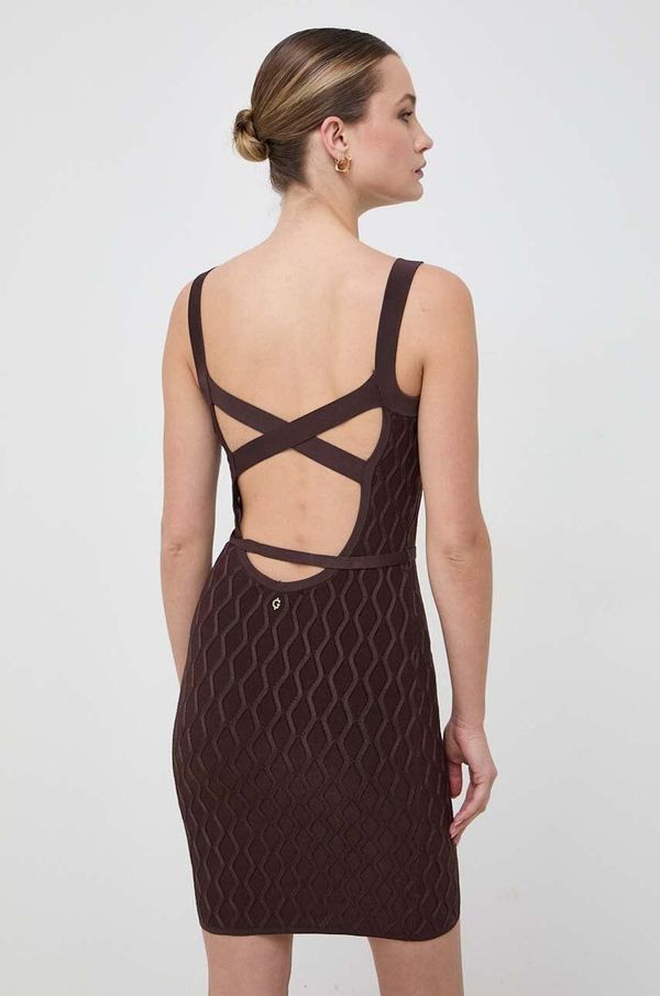 Guess Haljina Guess boja: smeđa, mini, uska