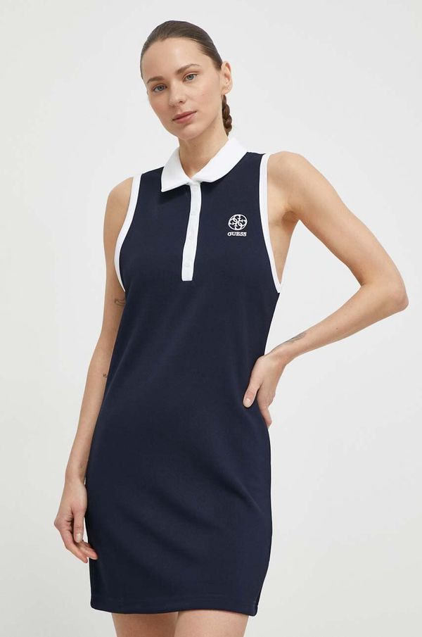 Guess Haljina Guess MYLAH boja: tamno plava, mini, uska, V4GK02 KBFB2