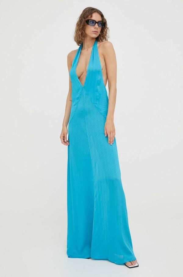 Herskind Haljina Herskind boja: tirkizna, maxi, širi se prema dolje