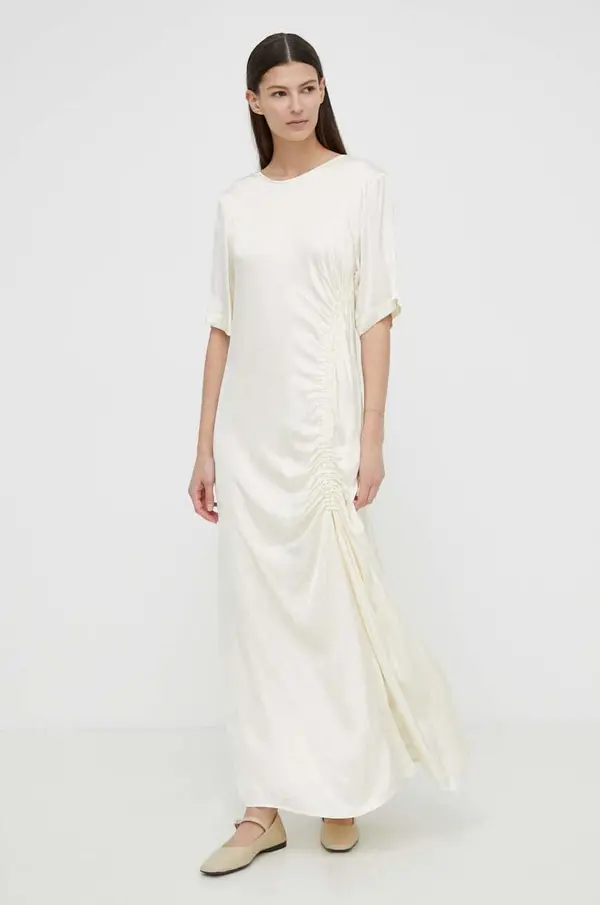 Herskind Haljina Herskind Sabastian boja: bež, maxi, oversize, 5148370