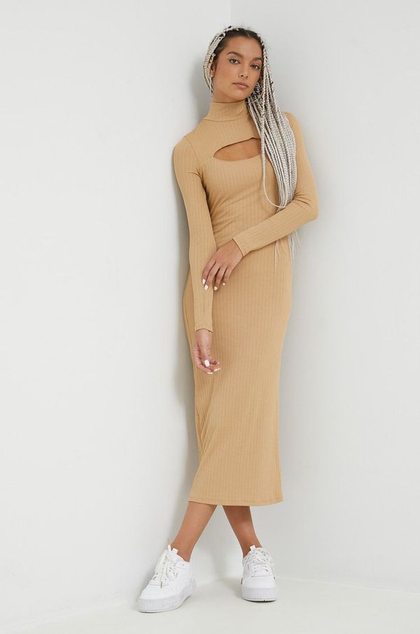 Hollister Co. Haljina Hollister Co. boja: bež, midi, uske