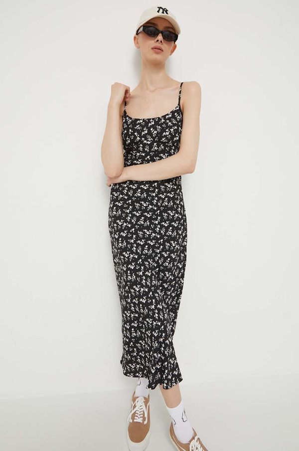 Hollister Co. Haljina Hollister Co. boja: crna, maxi, ravna