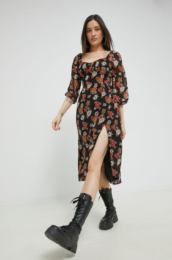 Hollister Co. Haljina Hollister Co. boja: crna, mini, širi se prema dolje