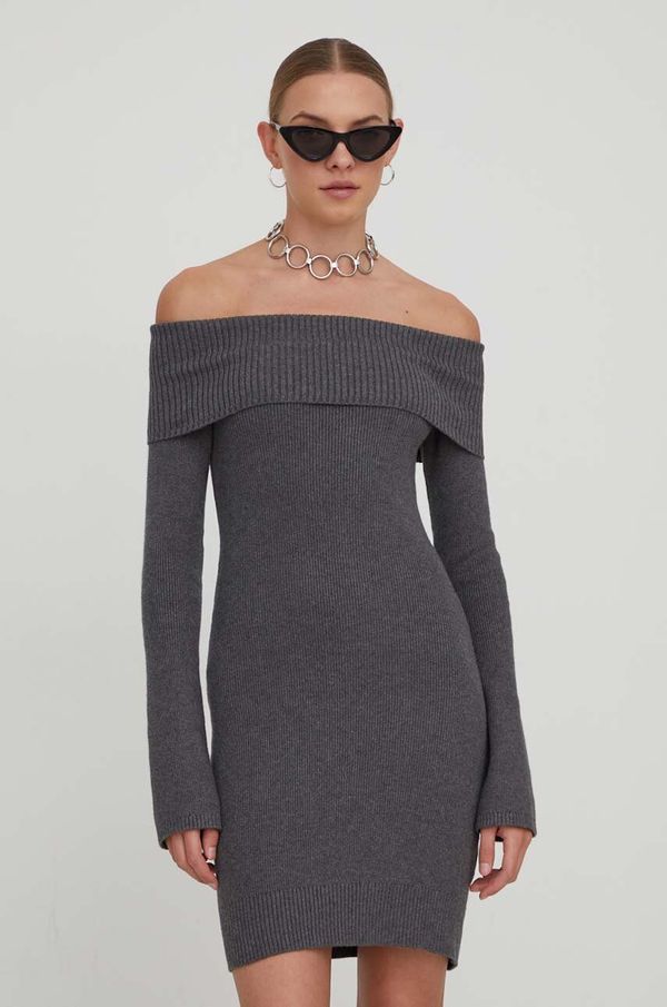 Hollister Co. Haljina Hollister Co. boja: siva, mini, uska