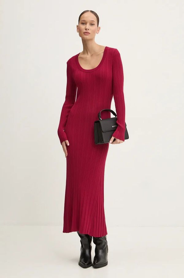 HUGO Haljina HUGO boja: crvena, maxi, uska, 50519893