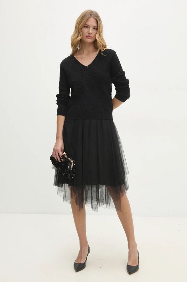 Answear Lab Haljina i džemper Answear Lab boja: crna