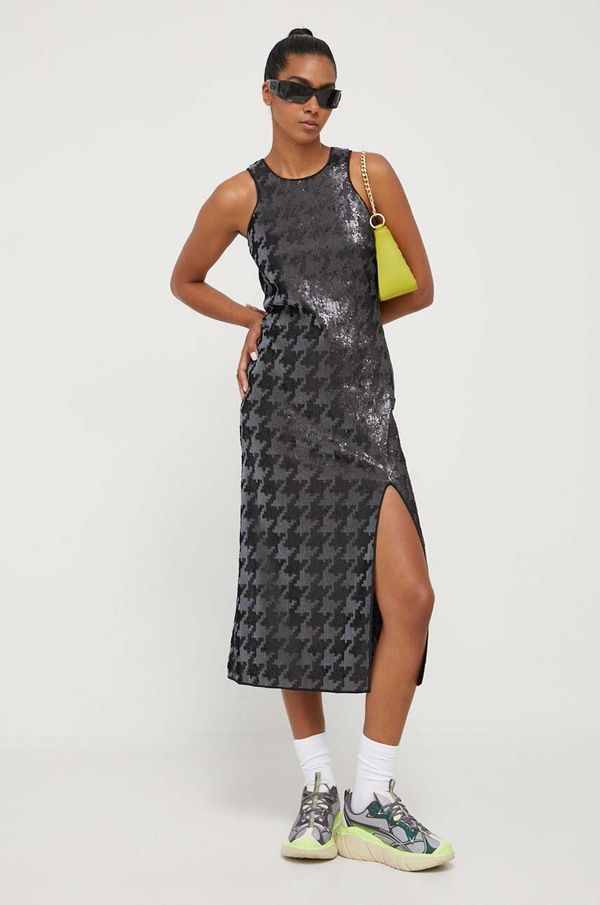 Iceberg Haljina Iceberg boja: crna, maxi, uska