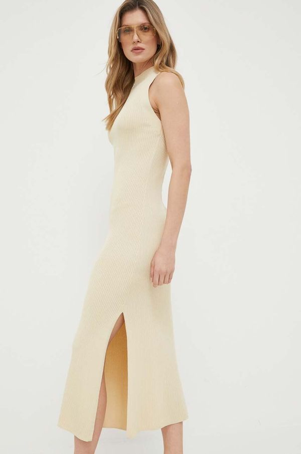 Ivy Oak Haljina Ivy Oak boja: bež, midi, uske