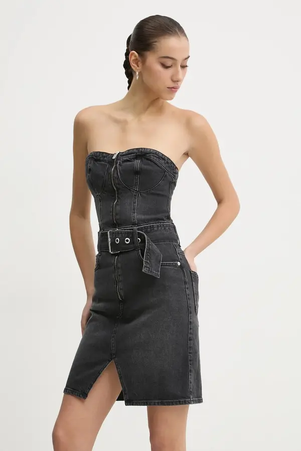 Karl Lagerfeld Jeans Haljina Karl Lagerfeld Jeans boja: siva, mini, širi se prema dolje, A1W13006