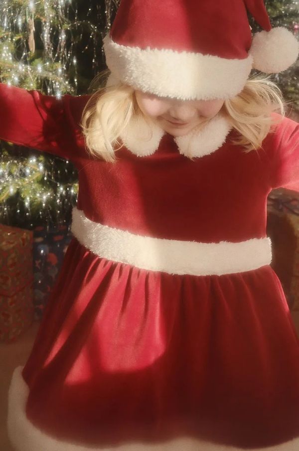 Konges Sløjd Haljina Konges Sløjd CHRISTMAS DRESS GRS boja: crvena, mini, širi se prema dolje, KS101924