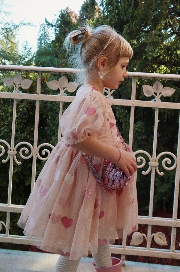 Konges Sløjd Haljina Konges Sløjd TULLIE DRESS boja: ružičasta, mini, širi se prema dolje, KS101717