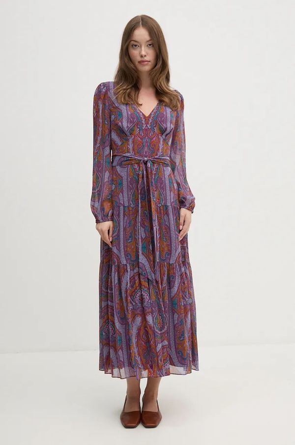 Lauren Ralph Lauren Haljina Lauren Ralph Lauren boja: ružičasta, midi, širi se prema dolje, 250940218