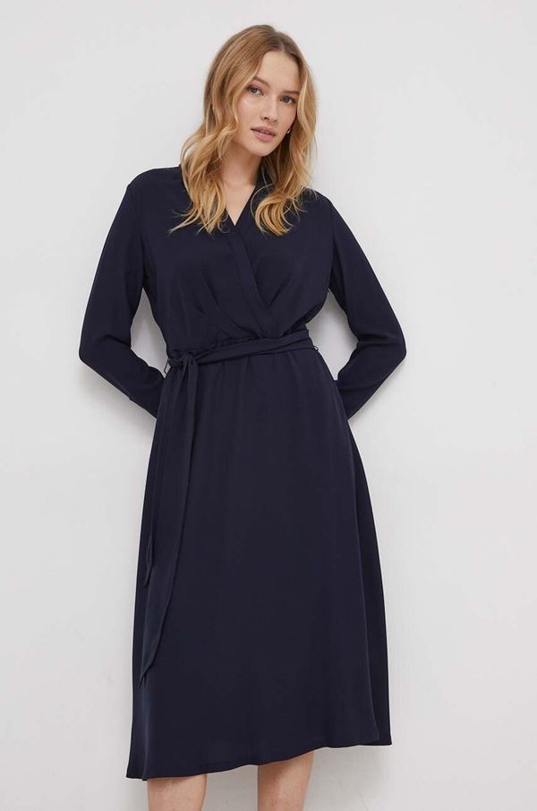 Lauren Ralph Lauren Haljina Lauren Ralph Lauren boja: tamno plava, midi, širi se prema dolje
