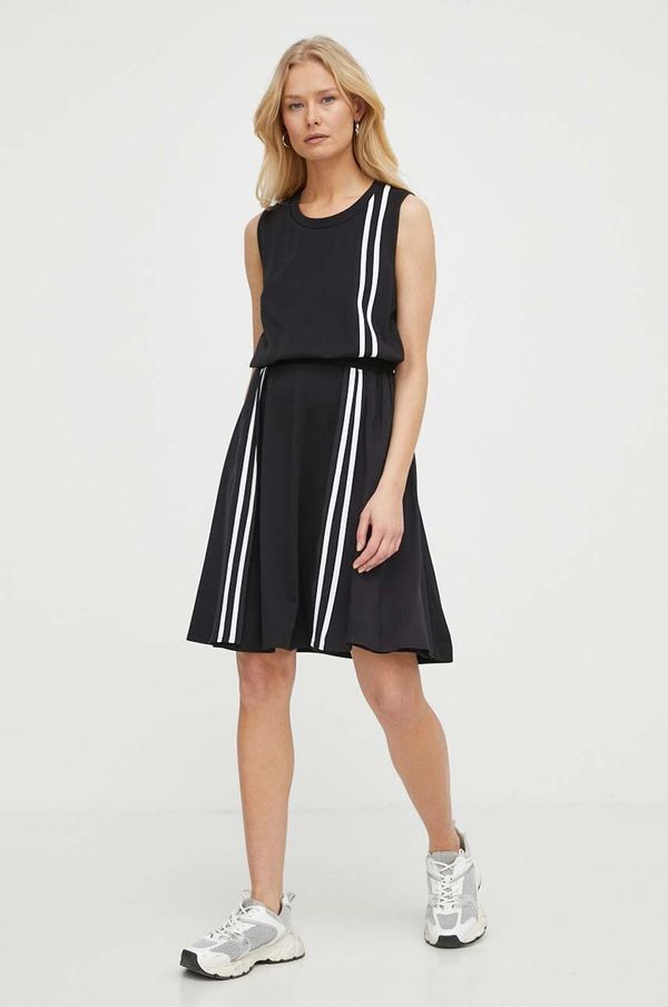 Liu Jo Haljina Liu Jo boja: crna, mini, širi se prema dolje