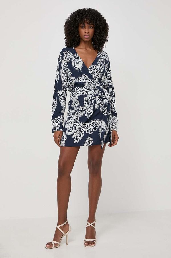 Liu Jo Haljina Liu Jo boja: tamno plava, mini, širi se prema dolje