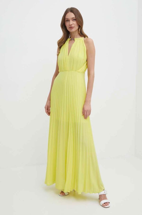 Liu Jo Haljina Liu Jo boja: žuta, maxi, širi se prema dolje