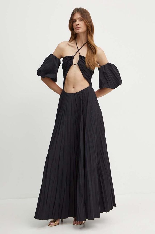 Luisa Spagnoli Haljina Luisa Spagnoli PESTO boja: crna, maxi, širi se prema dolje, 541313