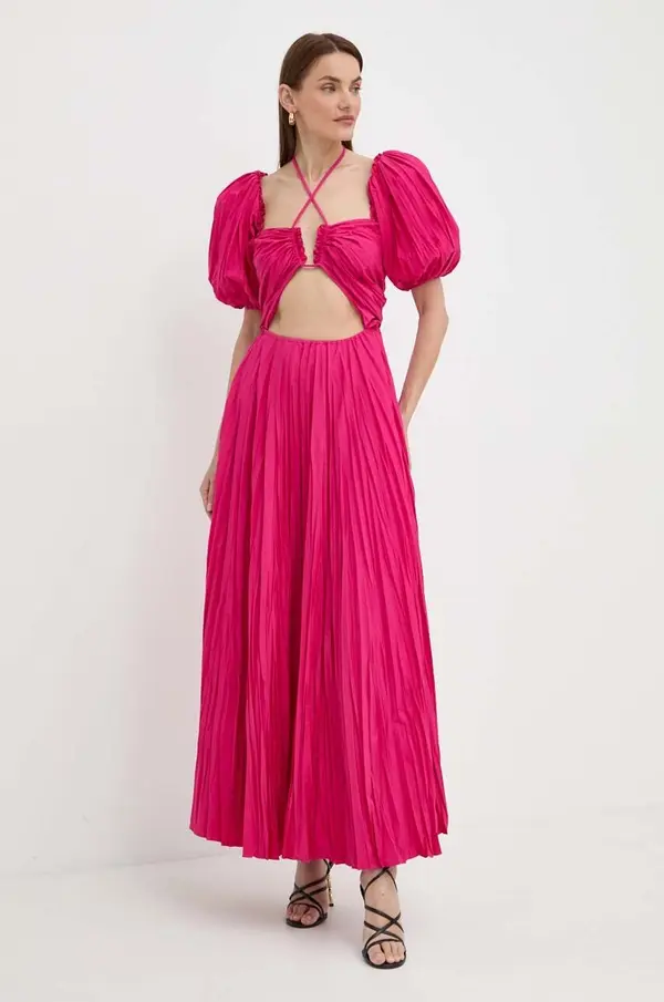 Luisa Spagnoli Haljina Luisa Spagnoli RUNWAY COLLECTION boja: ružičasta, maxi, širi se prema dolje, 541115