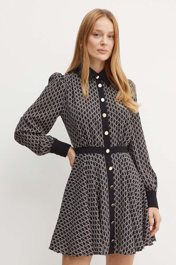 Marciano Guess Haljina Marciano Guess EDITH boja: crna, mini, širi se prema dolje, 4YGK35 7142A