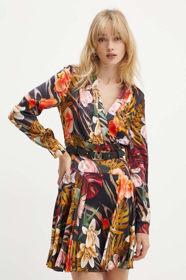 Marciano Guess Haljina Marciano Guess ESTELLA boja: crna, mini, širi se prema dolje, 4YGK14 7139A