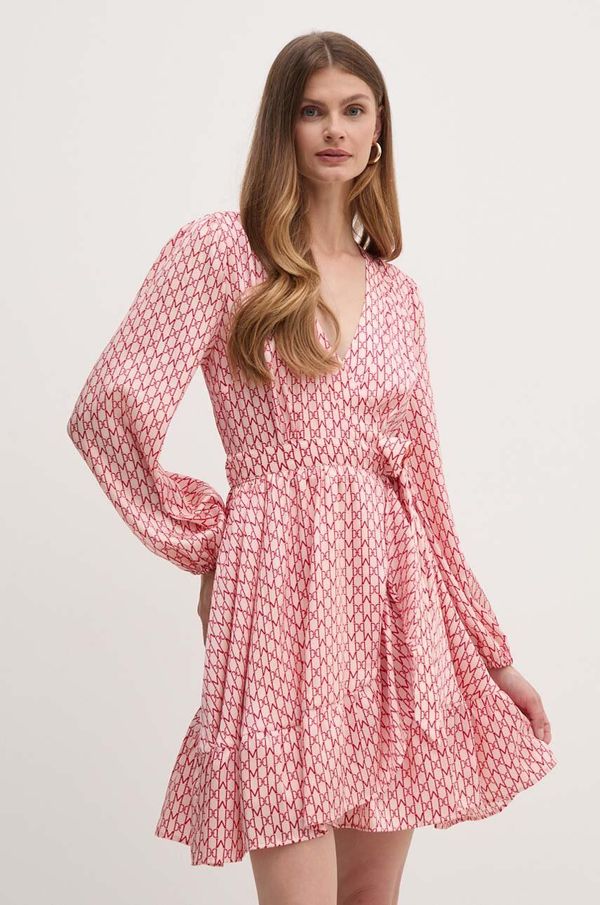 Marciano Guess Haljina Marciano Guess JOSETTE boja: crvena, mini, širi se prema dolje, 4YGK11 9859Z