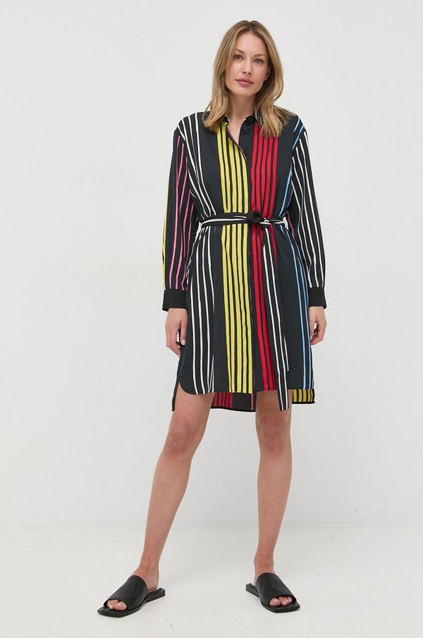 Marella Haljina Marella boja: crna, mini, ravna