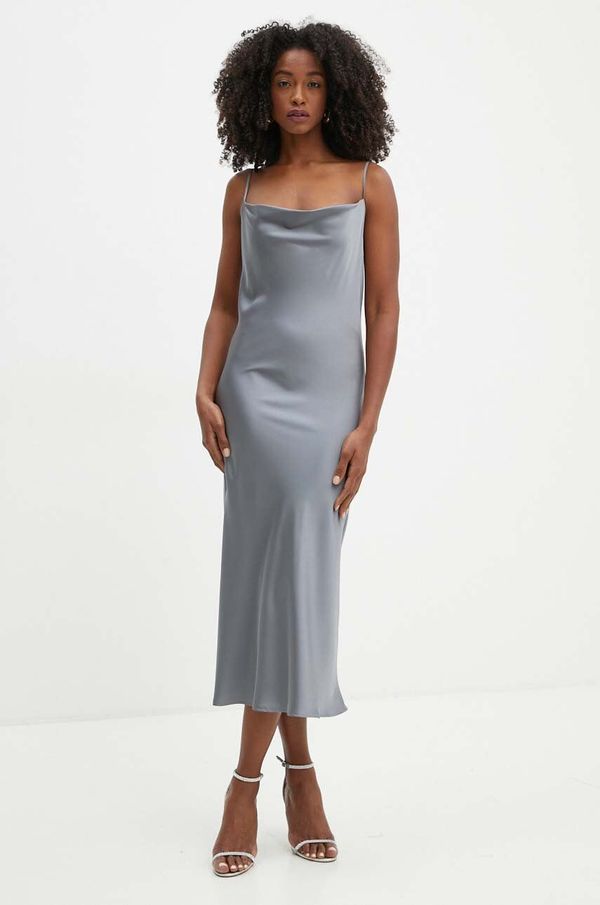 Marella Haljina Marella boja: siva, midi, ravna, 2423226131200