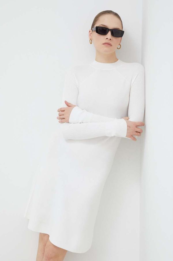 Max Mara Leisure Haljina Max Mara Leisure boja: bež, mini, širi se prema dolje, 2416321017600