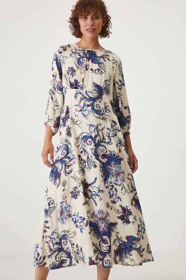 Medicine Haljina Medicine boja: bež, midi, širi se prema dolje