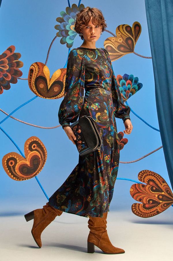 Medicine Haljina Medicine boja: crna, maxi, širi se prema dolje