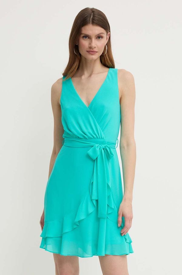 Morgan Haljina Morgan ROSVAL boja: tirkizna, mini, širi se prema dolje, ROSVAL