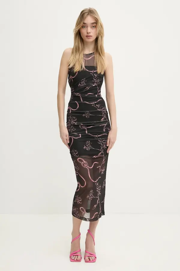 Moschino Jeans Haljina Moschino Jeans boja: crna, maxi, uska, 0469 3240