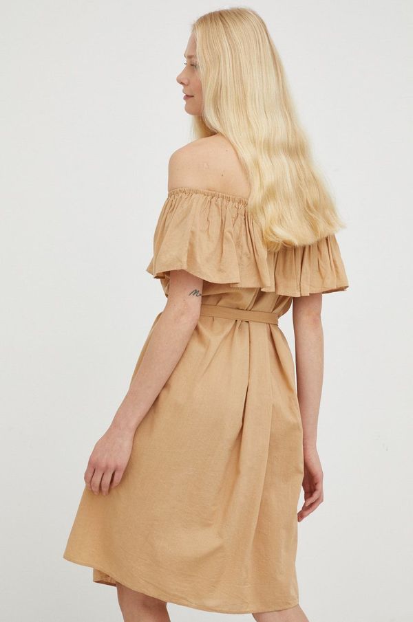 Mustang Haljina Mustang boja: bež, mini, širi se prema dolje