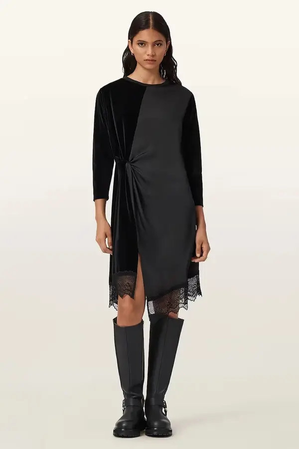 AllSaints Haljina od velura AllSaints