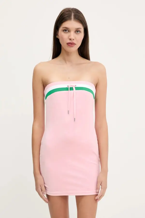 Juicy Couture Haljina od velura Juicy Couture VELOUR STRIPE TUBE DRESS