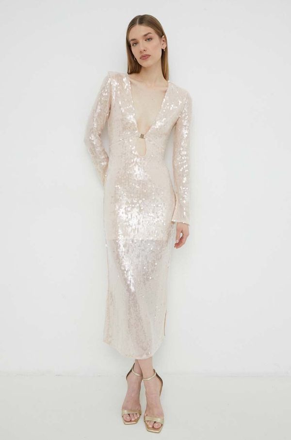 Patrizia Pepe Haljina Patrizia Pepe boja: bež, maxi, ravna