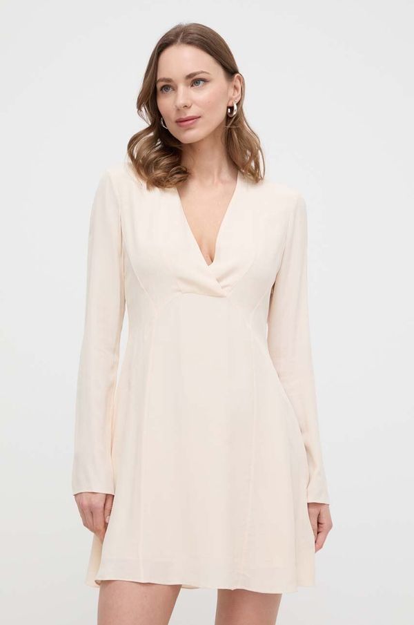 Patrizia Pepe Haljina Patrizia Pepe boja: bež, mini, širi se prema dolje