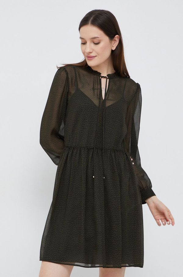 Pennyblack Haljina Pennyblack boja: zelena, mini, širi se prema dolje