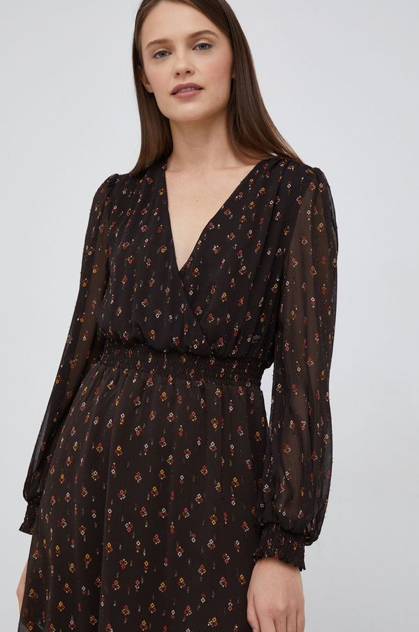 Pepe Jeans Haljina Pepe Jeans boja: smeđa, mini, širi se prema dolje