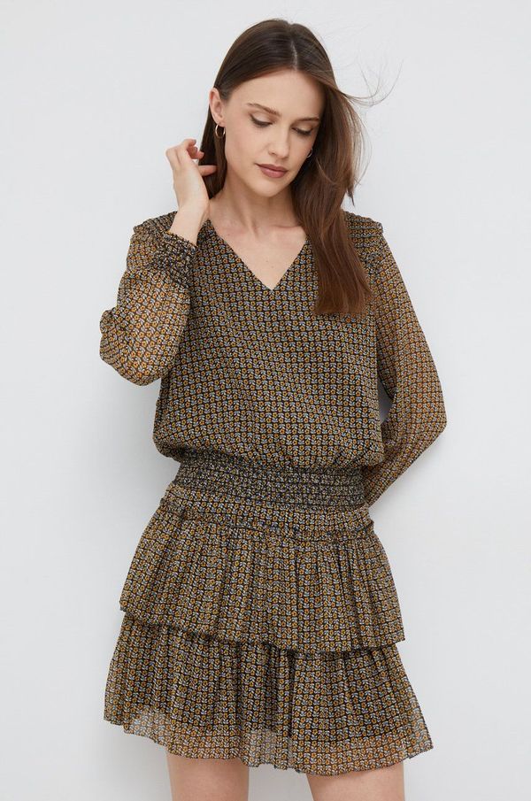 Pepe Jeans Haljina Pepe Jeans boja: zelena, mini, širi se prema dolje