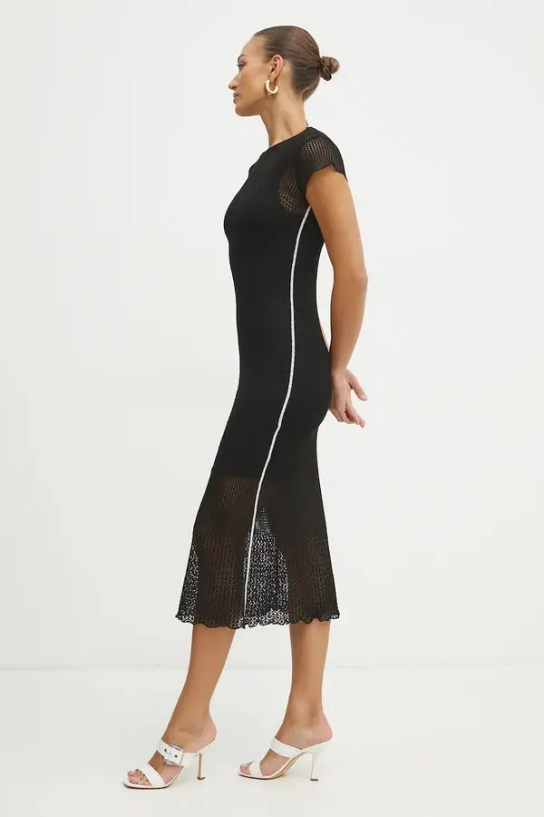 Pinko Haljina Pinko boja: crna, maxi, ravna, 104643 A2EB