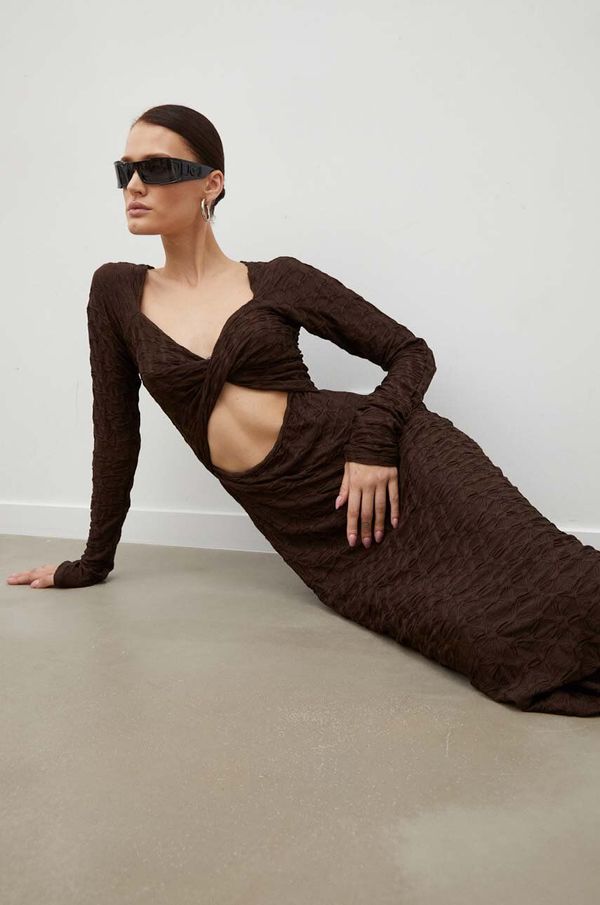 Resume Haljina Résumé boja: smeđa, maxi, uska