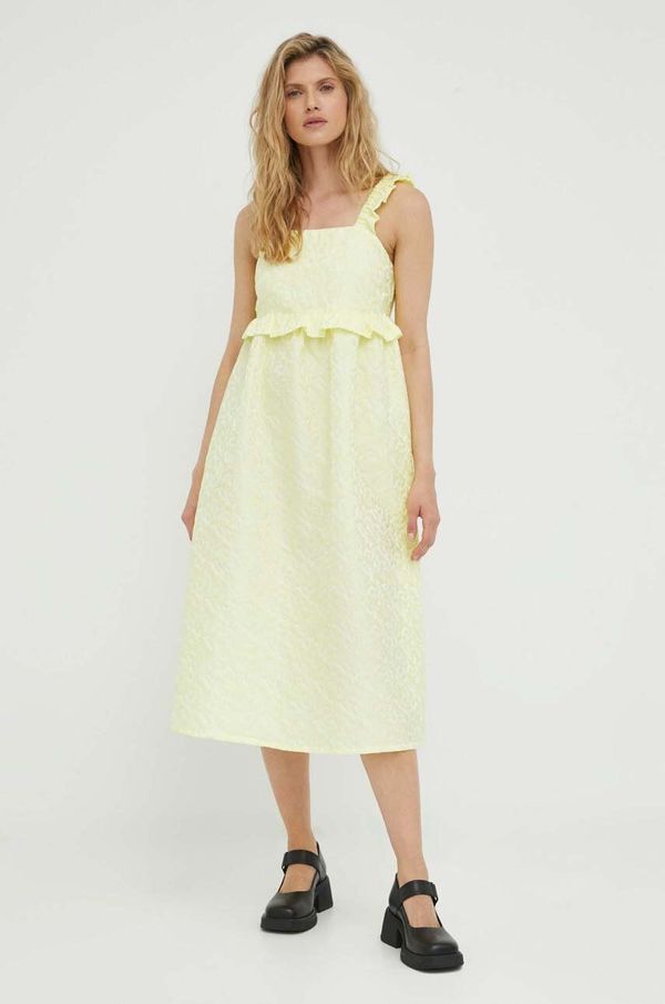 Resume Haljina Résumé boja: žuta, midi, širi se prema dolje