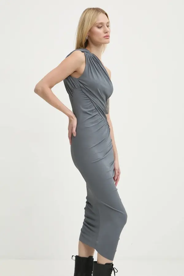 Rick Owens Lilies Haljina Rick Owens Lilies boja: siva, midi, uska, LI02D5526CVI