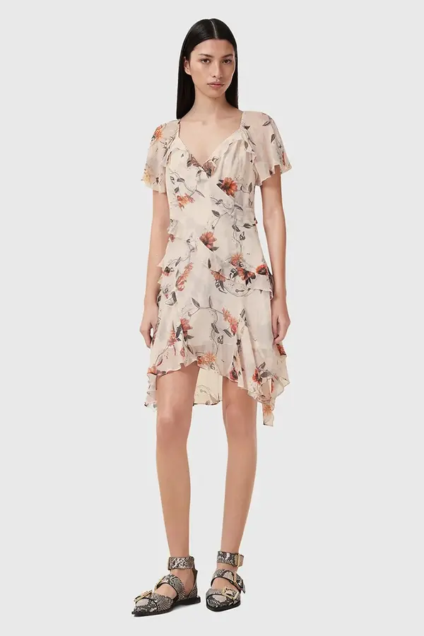 AllSaints Haljina s dodatkom svile AllSaints DARMA