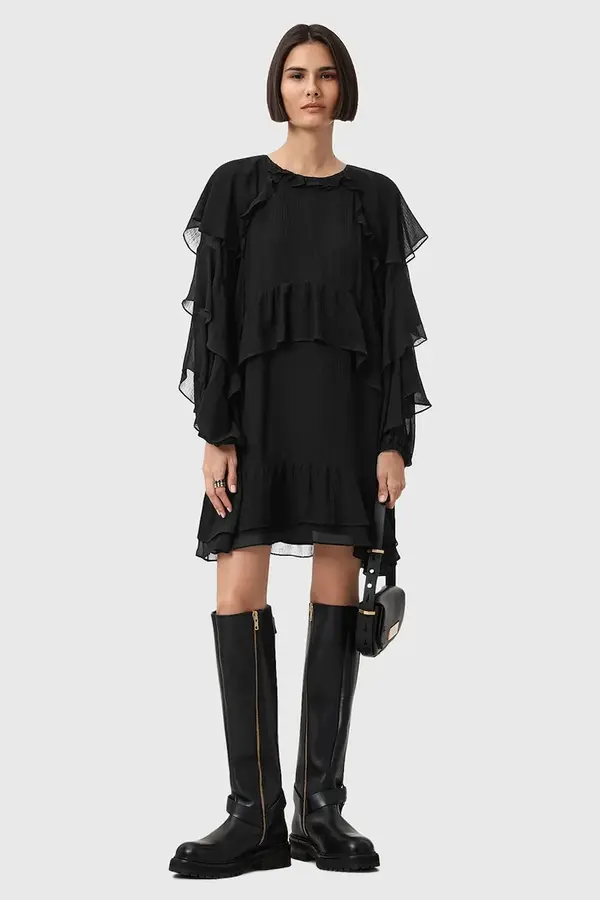 AllSaints Haljina s dodatkom svile AllSaints LISSIE