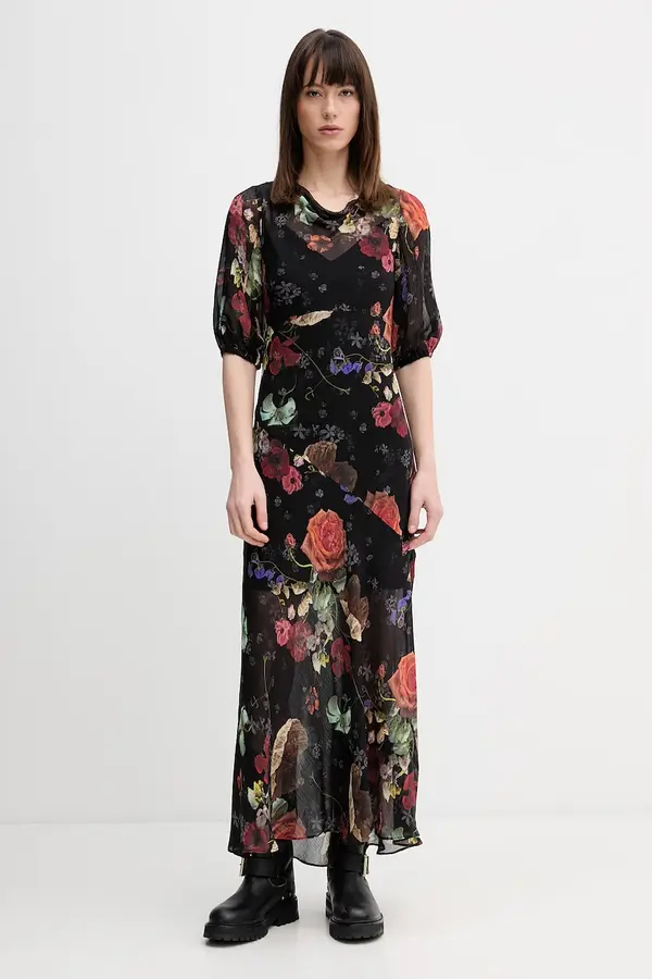 AllSaints Haljina s dodatkom svile AllSaints TIWA