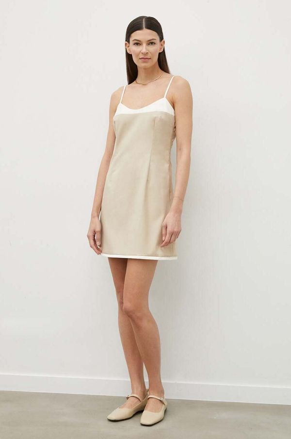 Remain Haljina s primjesom vune Remain boja: bež, mini, uska