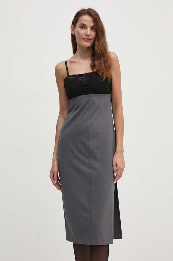 Sisley Haljina s primjesom vune Sisley boja: crna, mini, ravna, 47FYLV067